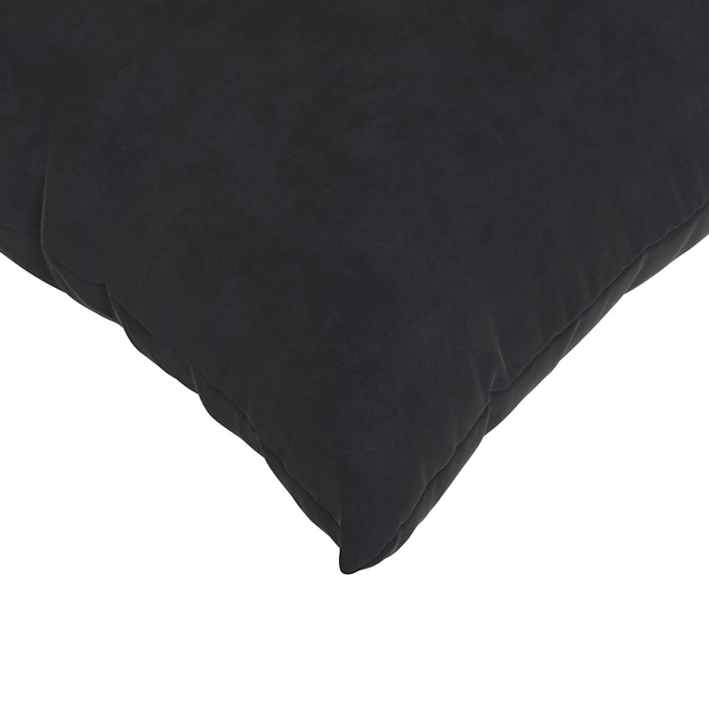 Sofa Cushions 2 Pieces Black 80 X 40 Cm Cord Fabric