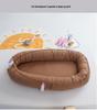 Portable Hemay Solid Color Folding Baby Nest Bed, Removable Bionic Travel Baby Bed