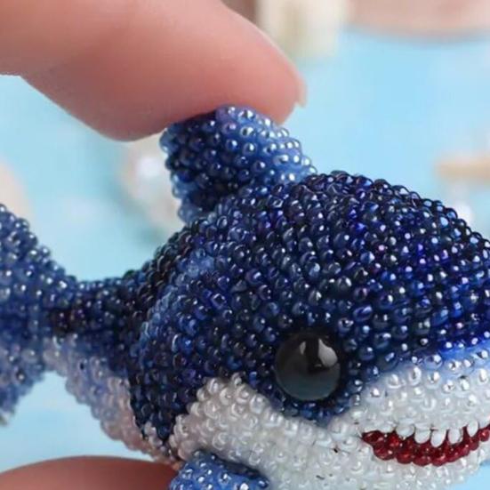 Octopus Bead Embroidery Kit DIY Ocean Animals Craft Set with Full-Color Instruction Sheet Bead Embroidery Starter Kit Gift for Craft Lovers Beginners