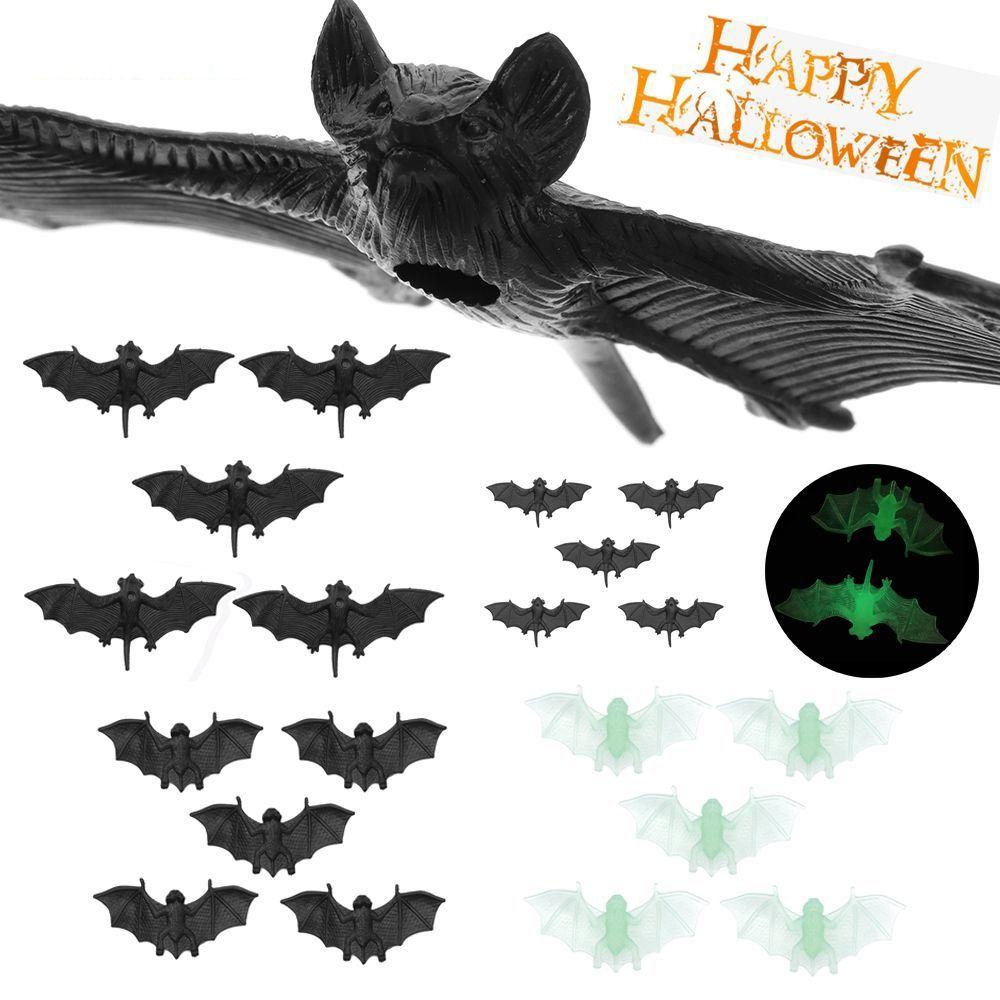 100PCS DIY Decoration Plastic Fake Bat Plastic Novelty Toy Horrible Prank Toys  Children