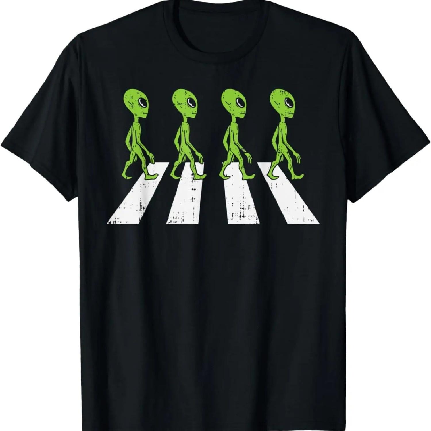

Aliens Crossing Road Funny Crosswalk Pun Space Lover Gift T-Shirt XXXXXL різнокольоровий