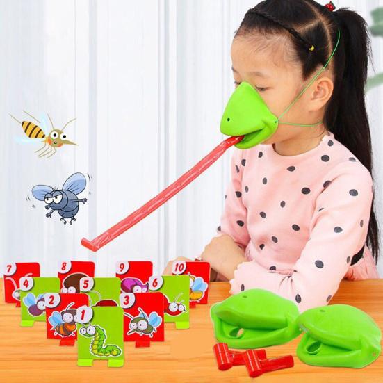 1 rinkinys, prikišamas liežuvis, varlė, veido apsauga, žaislas laižymas gyvūnas chameleonas driežas liežuvio žaidimas 1/2/4 žaidėjų stalo žaidimas mažiems berniukams mergaitėms dovana