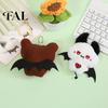 Embroidered Animal Doll Halloween Bear Bat Plush Pendant, Stuffed Devil Backpack Bag Charm, Purse Accessory Hanging with Bead Chain, Party Favors