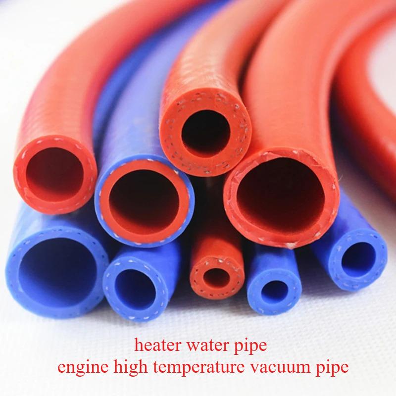 1M 6/8/10/12mm Silicone Hose Automobile Heater Water Pipe Engine High Temperature Vacuum Pipe Double Layer Interwoven Wire Hose