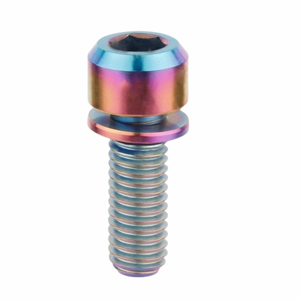 6PCS Rainbow Bicycle Fixing Bolt M5 X 18mm M5 Stem Bolts Bike Stem Screw Bicycle Maintenance