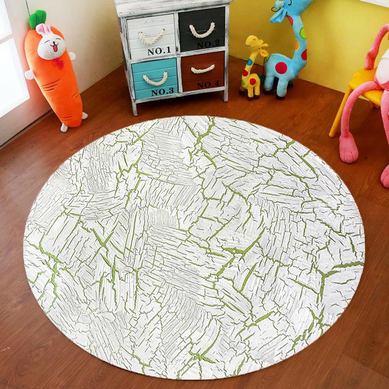 Marble Geometric Round Carpet Living Room Office Chair Computer Table Mat Home Anti -Fouling Decoration Bedroom Coffee Table Mat