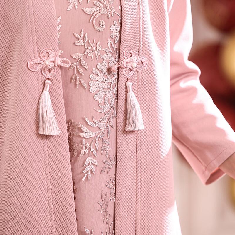 Elegant Mother's Wedding Banquet Qipao Two-Piece Set