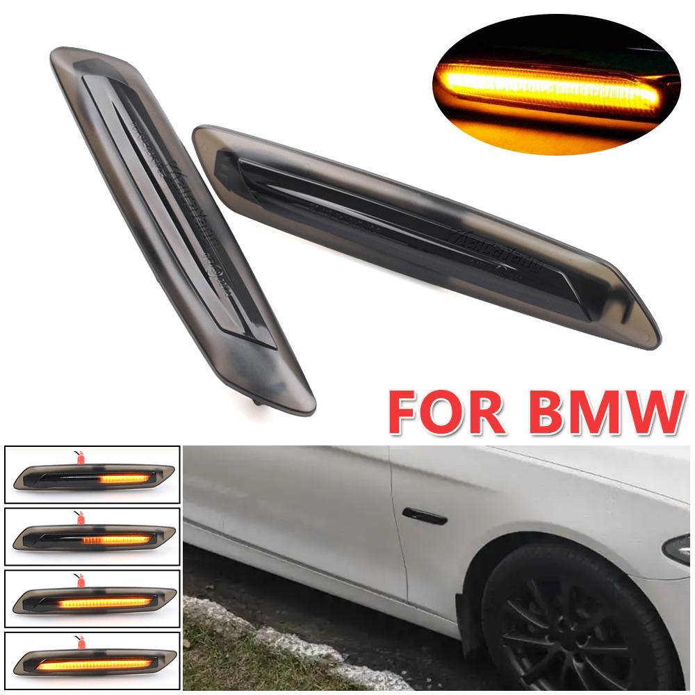 2X LED Sequential Fender Indicator Side Marker Blinker Turn Signal Lights for BMW 5 Series F10 F11 528i 528iX 535i 2011 12 2013