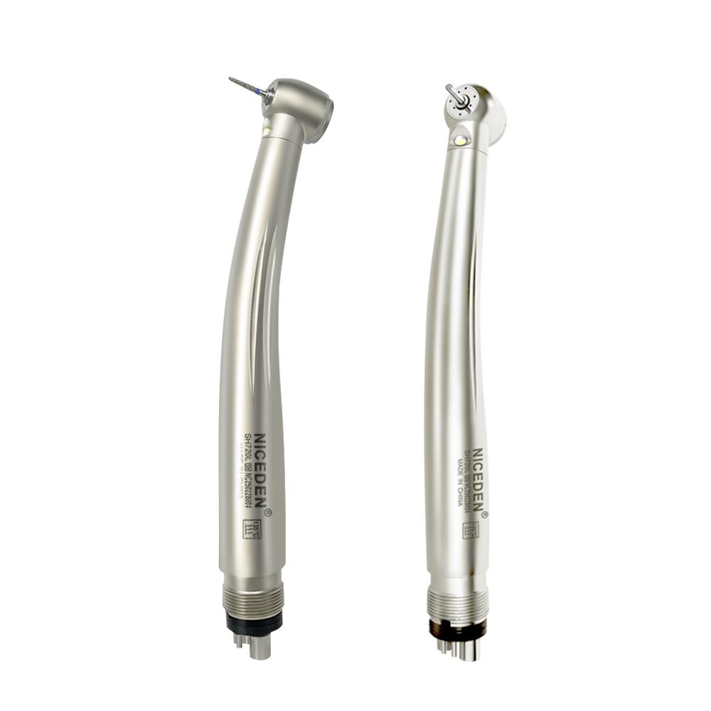 NICEDEN Dental High Speed Handpiece Push Button Ceramic Bearing 2 Holes 4 Holes Pana Max Plus Led Air Turbine Handpiece