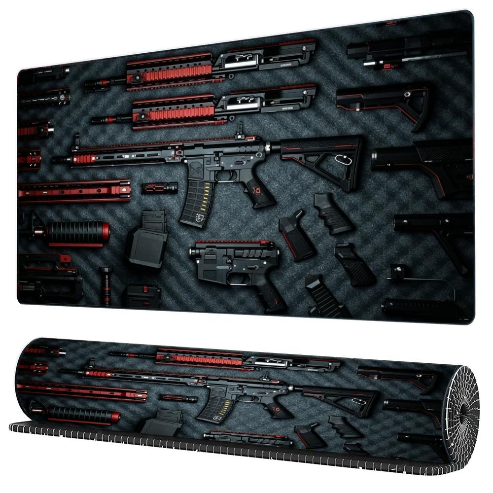 Firearms Combination MousePad Mouse Pad Large Computer Office Table Mats XXL Anti-slip Gaming Keyboard Mousepads Long Desk Mat