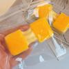 Yellow Rice Cake Squeeze Toy Stress Anxiety Relief Stretchy Rice Cake Stress Toy Portable Simulated Food Decompression
