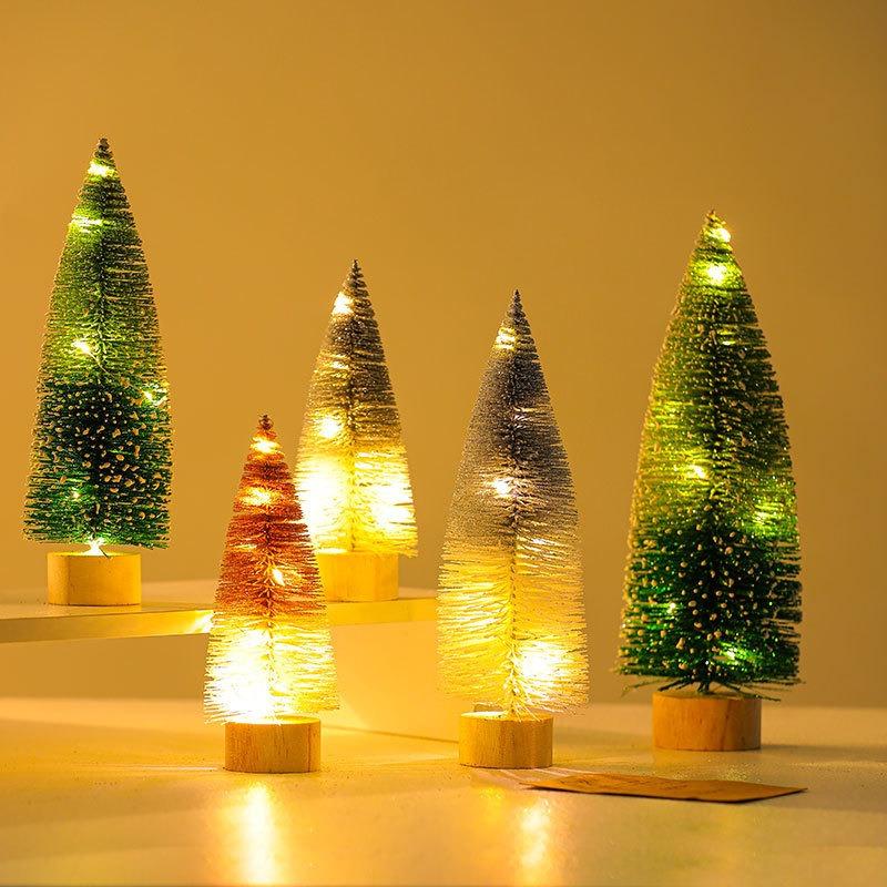 Desktop mini Christmas tree small ornaments scene arrangement shop window table children's gifts Christmas decorations