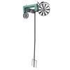 Tractor Wind Spinner Vintage Turning Wheels Metal Outdoor Stake Windmill Decoration for Flower Bed