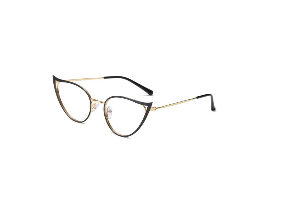 Stylish Women's Cat Eye Photochromic Anti-Blue Light Retro Metal Glasses Frame