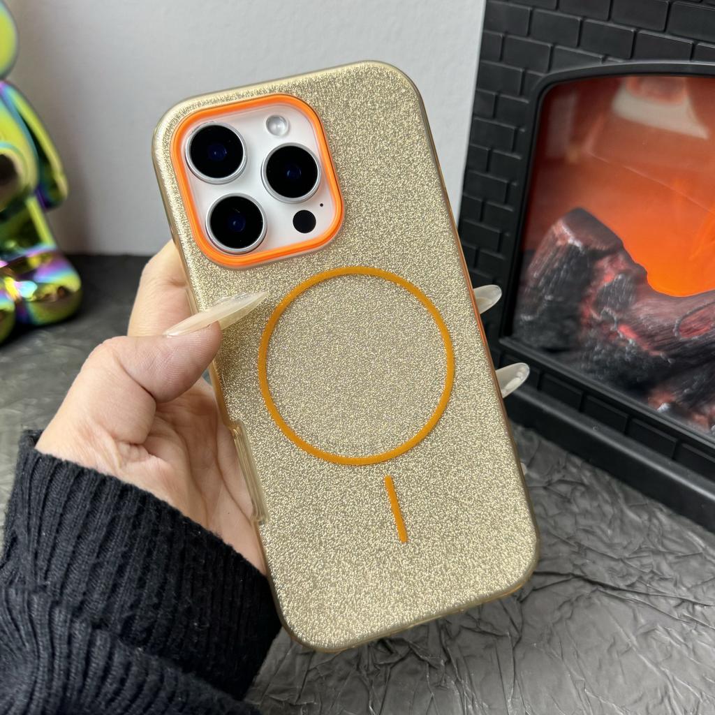 3IN1 Glitter Claer Phone Case For iPhone 17 Pro Max Air 15 14 Plus 11 12 13 16 Pro For Magsafe Wireless Charging Protector Cover