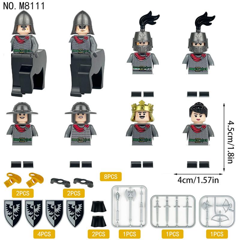 

Medieval Centaur Soldier Figures Building Bricks Knights Army King Queen Accessories Castle Military MOC Blocks Weapon Set Toys