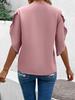 2026 Summer New Solid Color Lace V-Neck Flare Sleeve Loose Women's Top