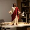 Scultura in Resina di Cristo con Texture Realistica per Collezionisti Fedeli Statua di Cristo per Sala di Preghiera