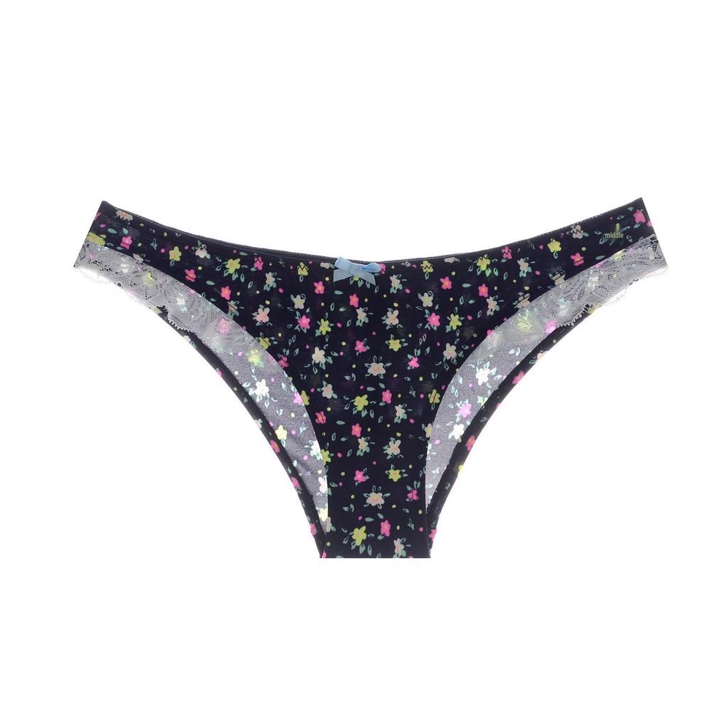 Diaochan Women's Silky Triangle Panties - Floral Lace, No Panty Lines
