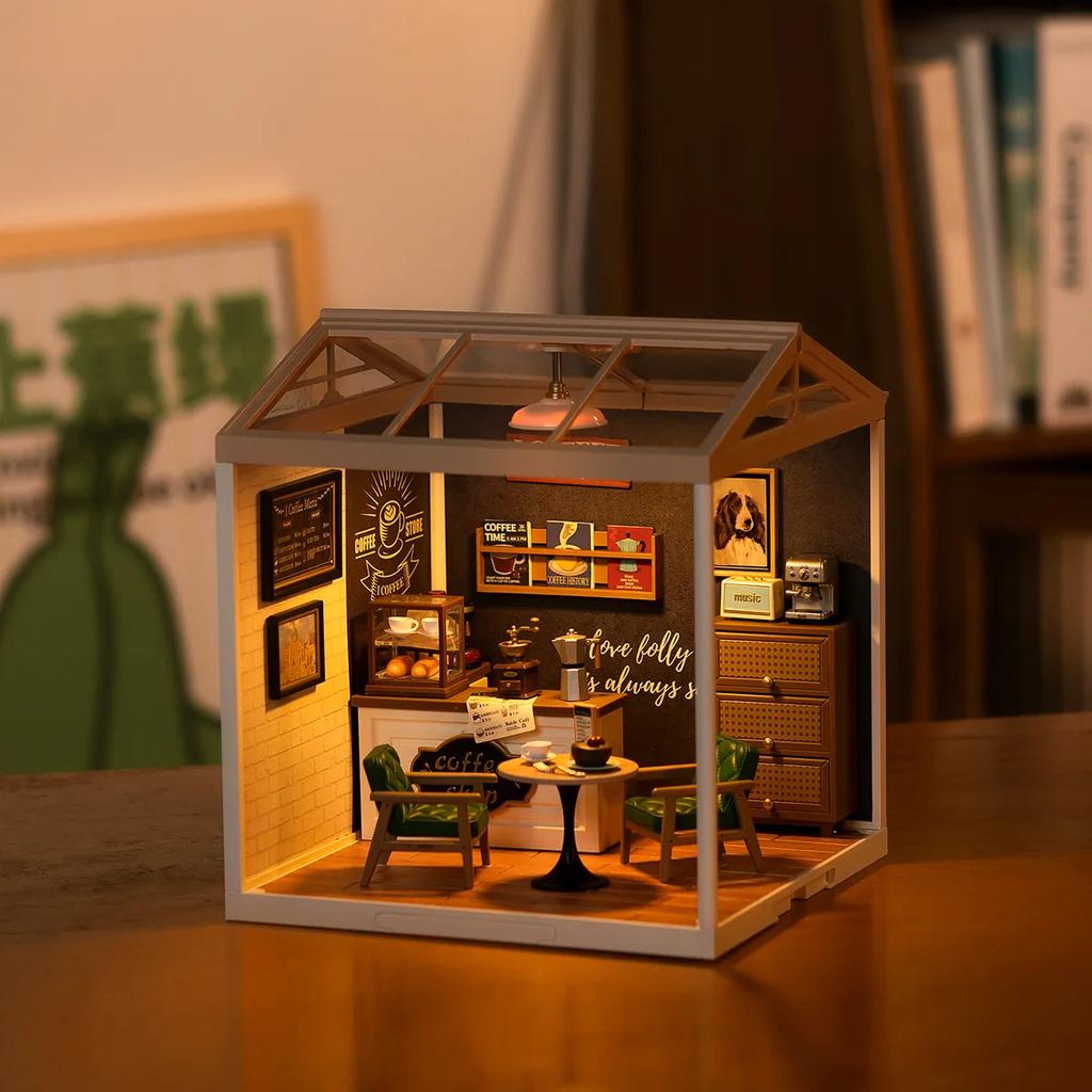 Rolife Super Creator Daily Inspiration Cafe DIY Miniature House Kit DW001