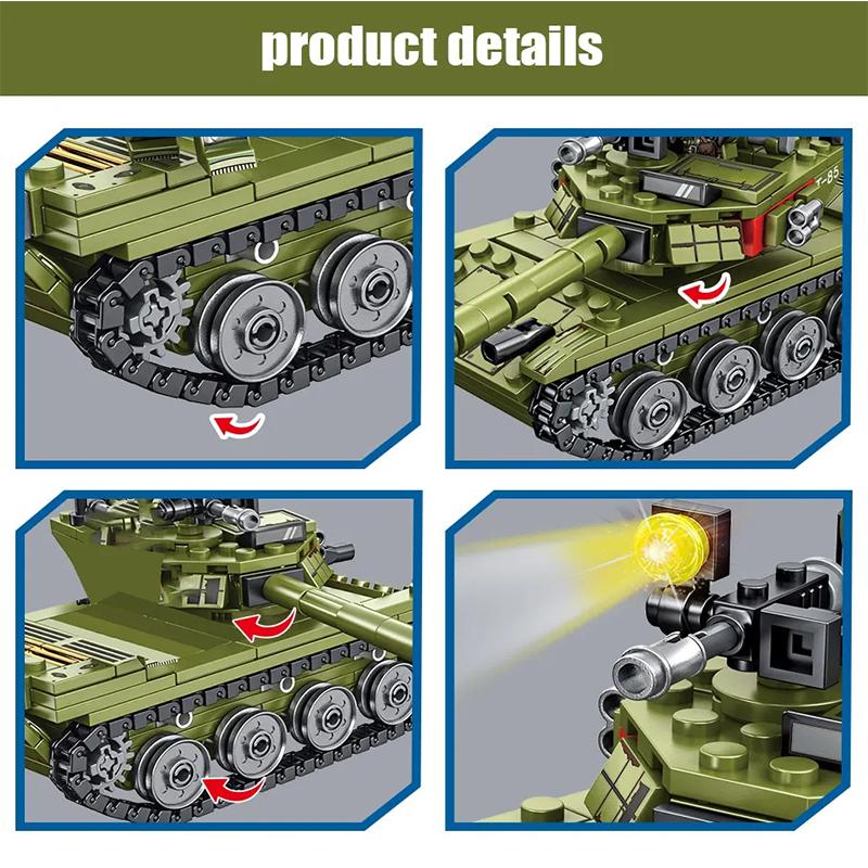Armored Combat Vehicle High-Standard-Quality Building High-Quality Blocks Army Style High-Quality Series High-Quality Armored Transport Vehicle