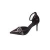 Metal Belt Buckle Pointed French High Heels Women's 2025 Spring and Summer New Niche Temperament One-word Bag Head Single Shoes