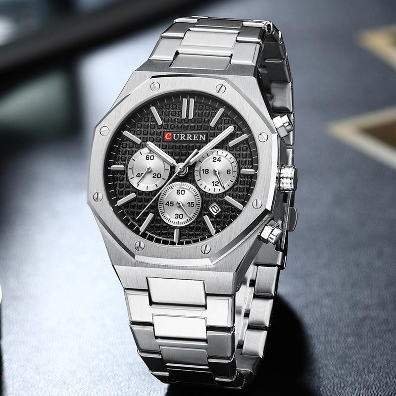 Top Brand Luxury Stainless Steel Waterproof Sport WristWatch Men Chronograph Watch Military Army Male Clock