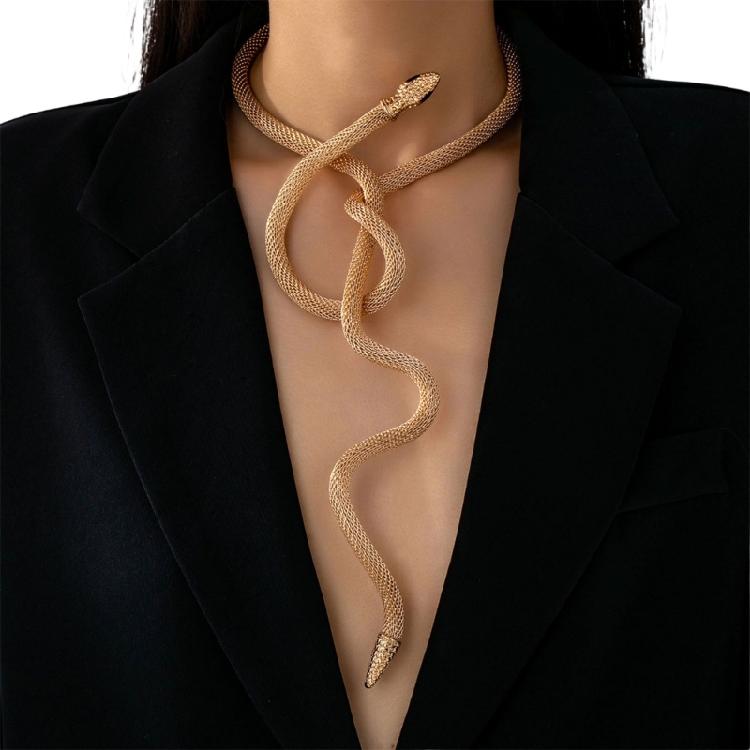 

Retro Snake Necklace with Adjustable Feature for Multiple Wear as Chokers Bracelet Armband Alloy Fashion Accessory золотой