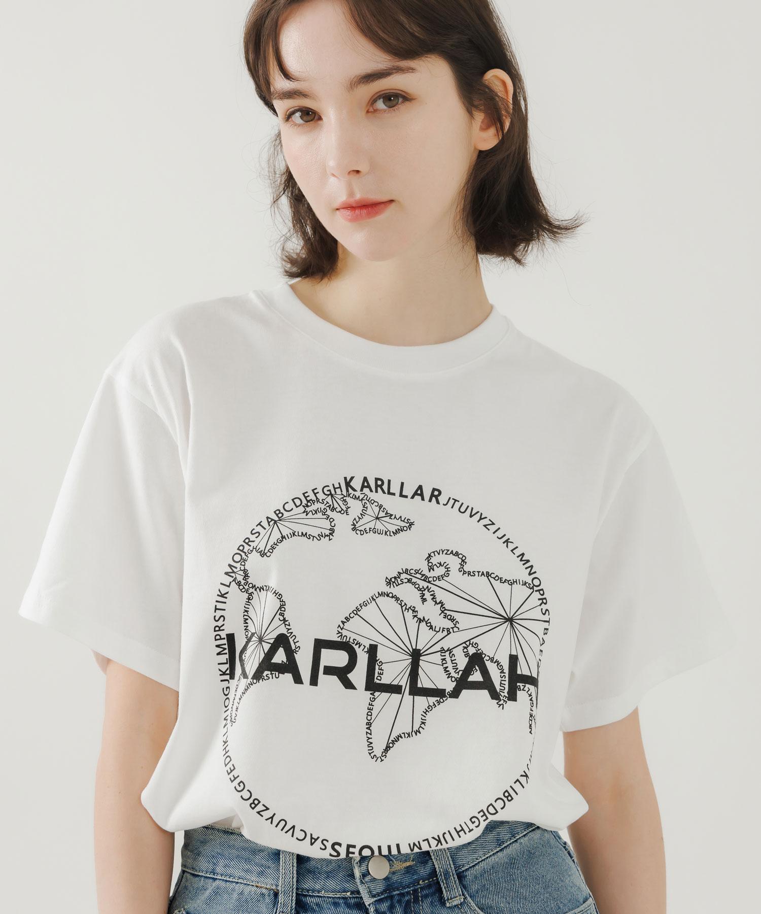 Kalla World Wide Print Short Sleeve T-Shirt - White White/Whte