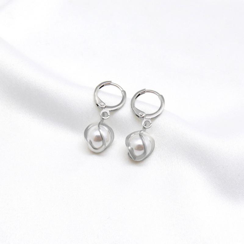 

Жемчужные серьги для женщин с высококачественными простыми и модными легкими роскошными серьгами