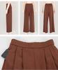 Seedless DBXM0451 Pants with Elastic Brown Women's Maxi-Length Wide-Leg Back,