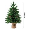 Artificial Christmas Tree Small Size Pine Cone LED Light Burlap Base Holiday Festive Home Decor Christmas Party Favor Ornament
