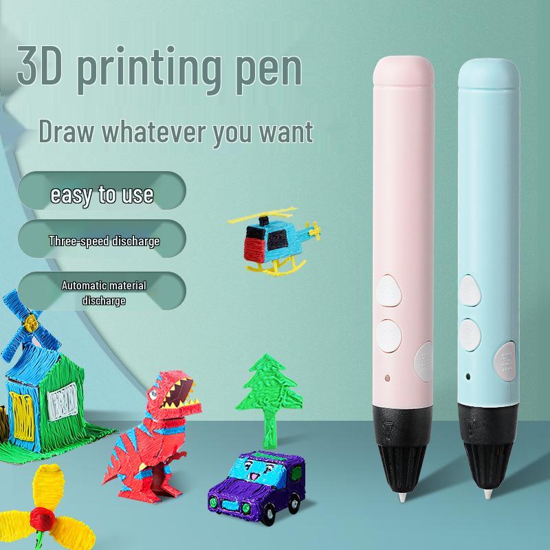 3D Printing Pen - Children s Educational Toy & DIY Doodle Painting Tool Chinese Version синий
