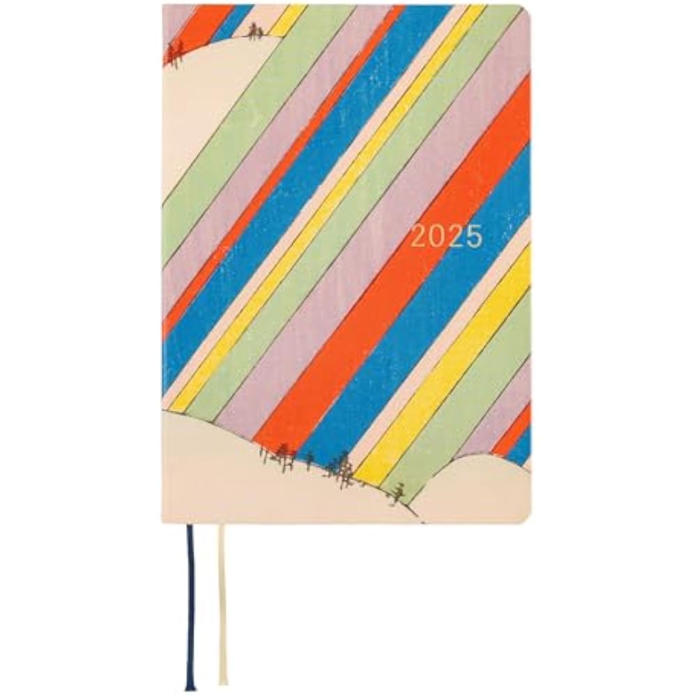 Hobonichi Notebook 2025 HON Geisodo/Art Sea (Rainbow) [A6/1 day, 1 page/January, Monday start]