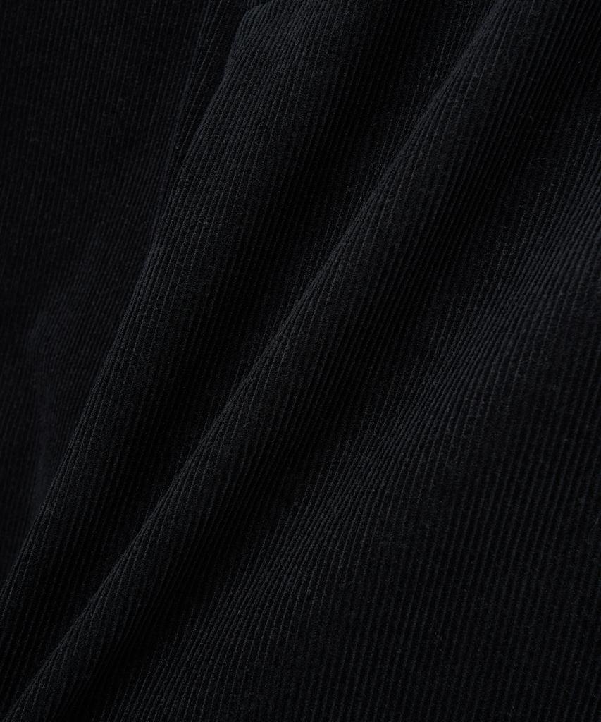 NOIRER FOR WOMAN Cotton Curved Corduroy Pants (Black)