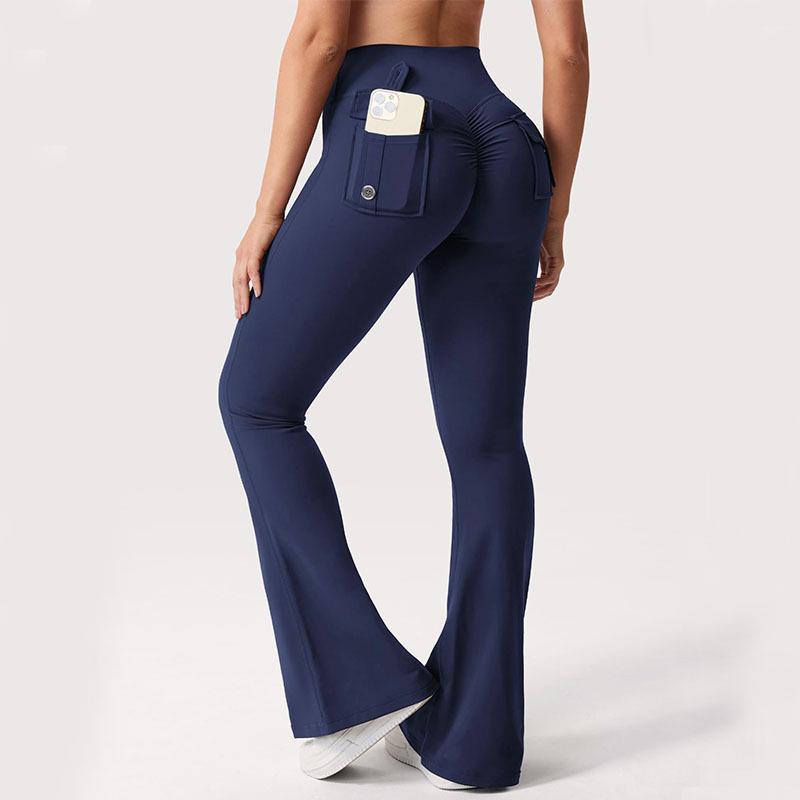 

Women s High-Waisted Fitness Yoga Pants with Pockets - European and American Style Medium