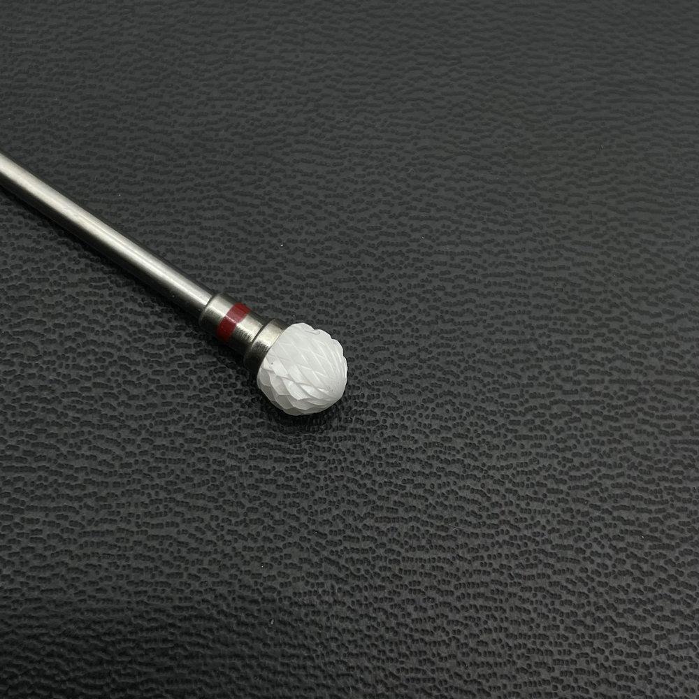 1Pc White Ceremic Nail Drill Bits Ceramic Cuticle Clean Bur Rotary Milling Cutters for Manicure Pedicure Dental Polishing Burs