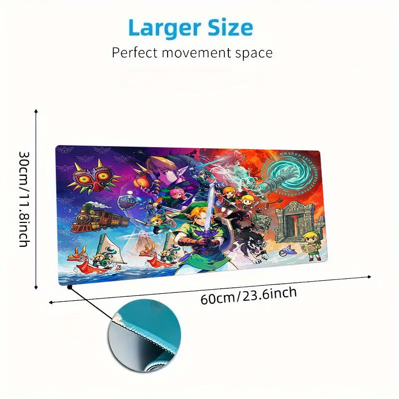 Legend Zelda Color Mouse Pad Large Gaming Table Cushion Non-slip Laptop Tablet Big Mousepad XXL Mat Mini PC Playmat With Lock Edge