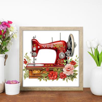 Sewing Machine Partial DIY 5D Special Shaped Drill Diamond Painting Kit for Adults/Beginners Gift Idea Home Decor 30x30cm