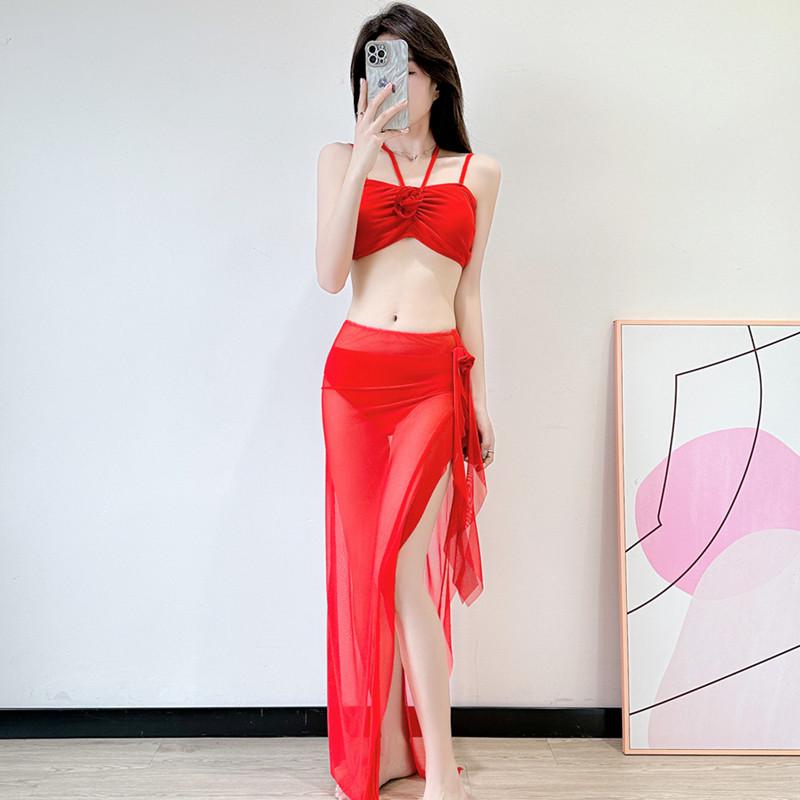 Hot Rose 2025 Red Bikini Swimsuit for Women - Trendy Holiday Style