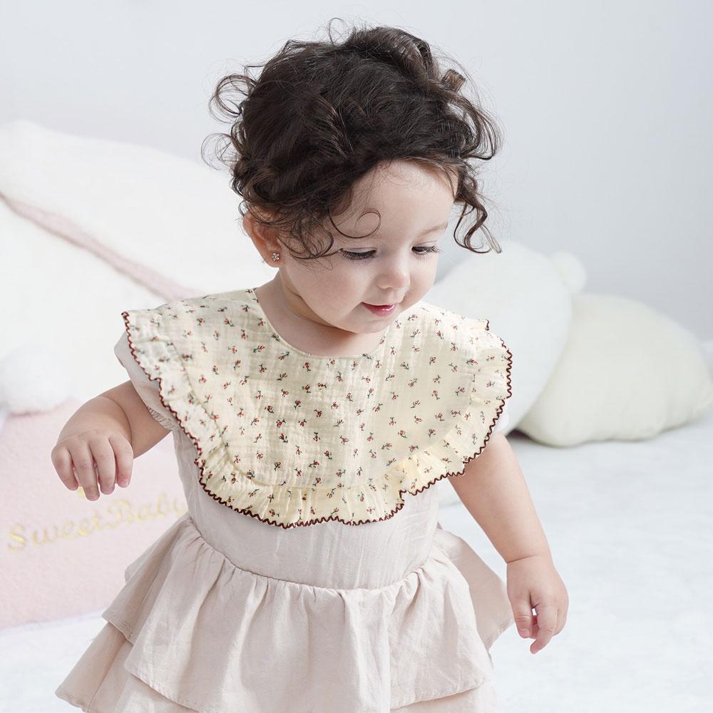 Ins Style Einfache Baumwoll-Baby-Lätzchen Neugeborenen-Druck Weiches Spucktuch Säugling Junge Mädchen Füttern Spucktuch Baby-Zubehör