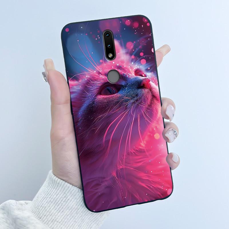 Cute Case For Nokia 4.2/Nokia 3/Nokia 3.1/Nokia3.2 Funda Capa Printing Shell Protective Cover Soft Silicone Cartoon Black Casing