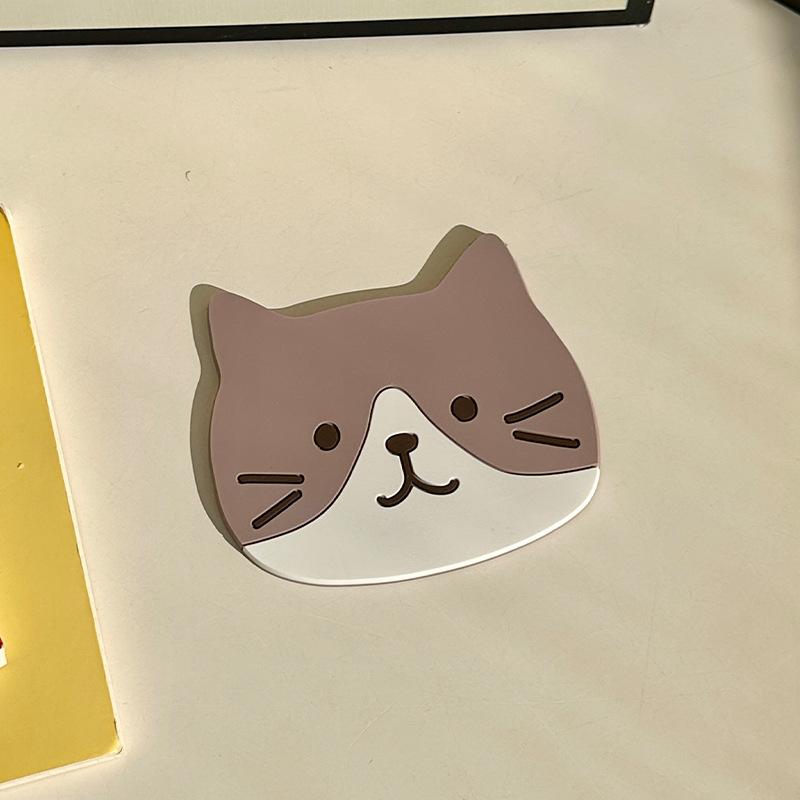 

ins Korean style cat silicone coaster, thermal insulation pad, high value teacup pad, absorbent cup, coffee cup, non-slip pad no specifications