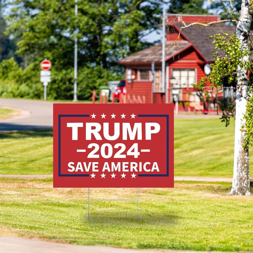2025 Yard Flagge Schild mit H-Stangen - Beidseitig 18x12 Zoll, Plakat Gewählt Für Schilder Auslösende Schilder Dekoration Außenhof