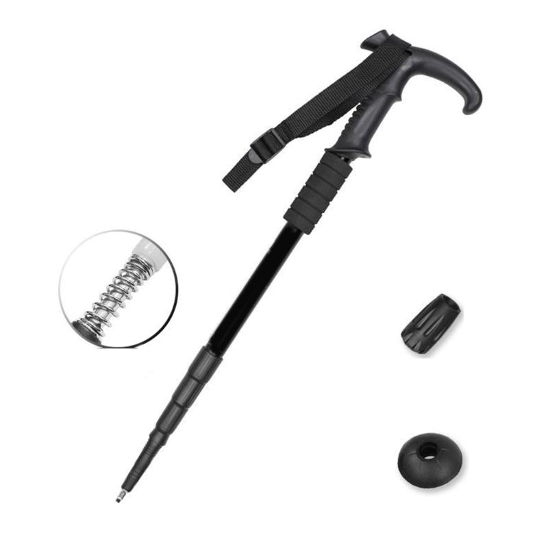 Regulable Aluminum Hiking Stick Portables Ergonomic Bents Handle Trekking Poles for Hiking and Outdoor