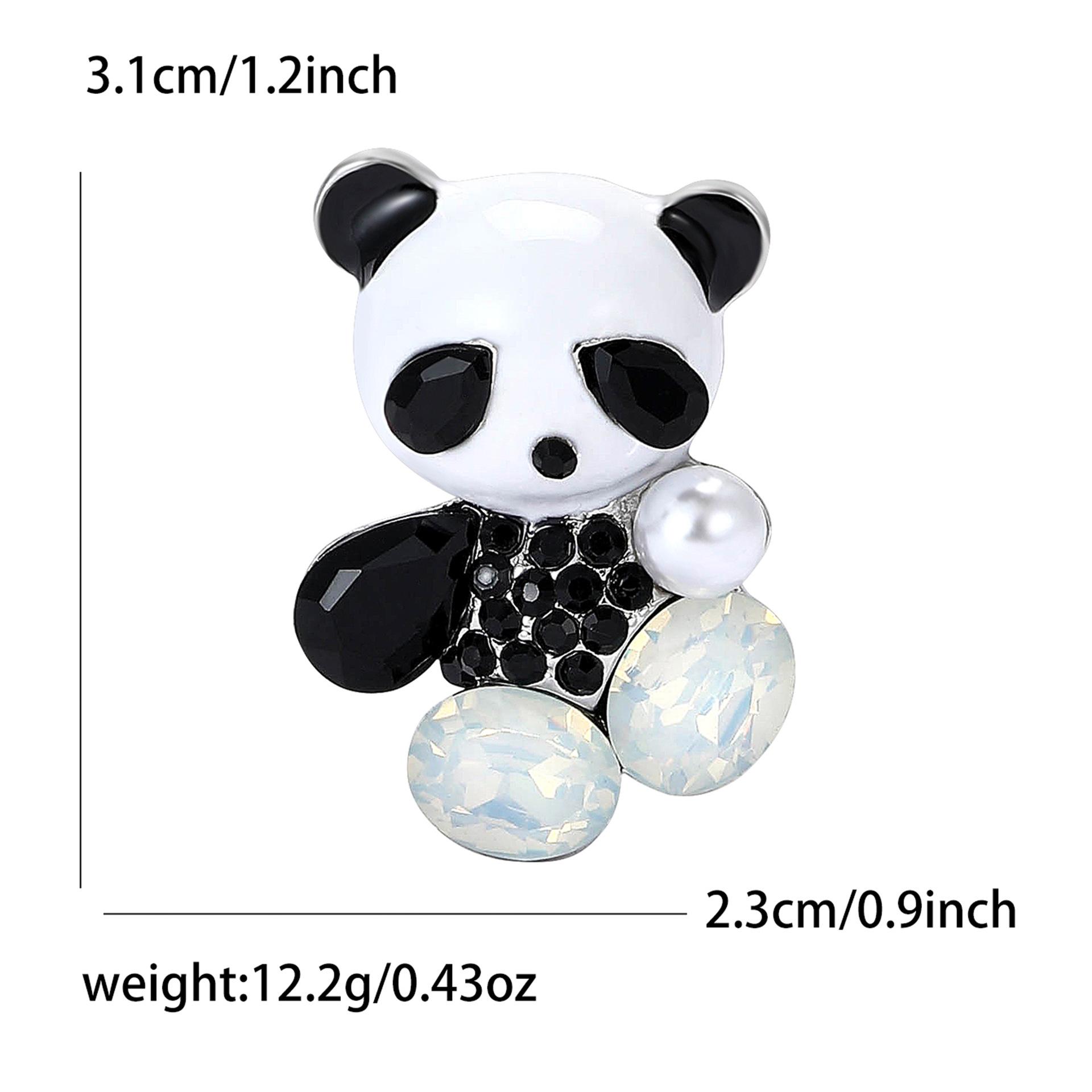 

Стильная и милая брошь в виде панды из эмали из сплава, простая и креативная, для мужского и женского костюма, кардигана, корсажа, ювелирного украшения