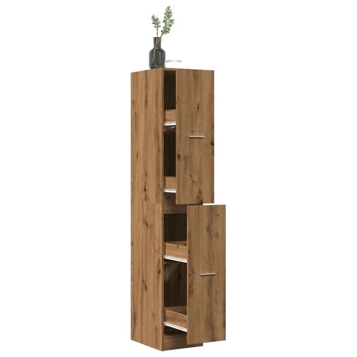 VidaXL Armoire d'apothicaire chêne artisanal bois d'ingénierie, coffre d'apothicaire, meuble d'apothicaire, coffre à tiroirs 3309635