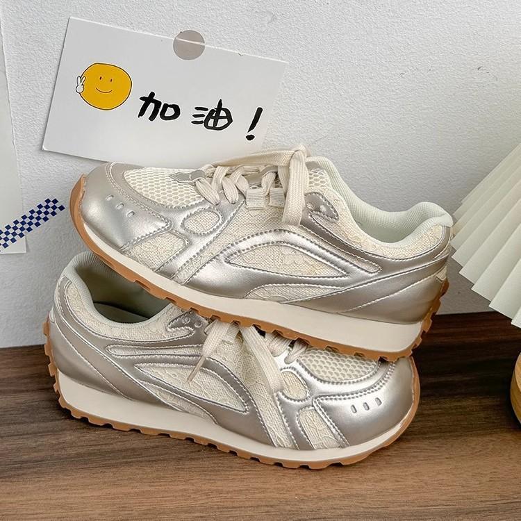 Retro Platform German Training Shoes Women's 2025 Spring and Autumn New Height-increasing Forrest Gump Shoes Casual Versatile Outdoor Non-slip Spo