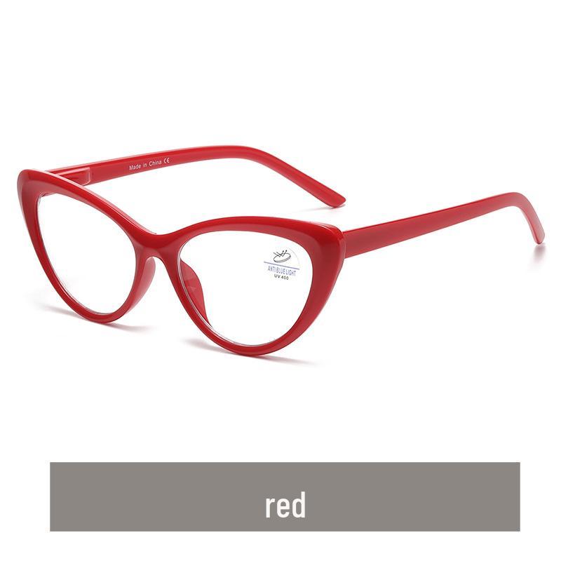 New Fashion Women's Anti-Blue Light Reading Glasses with Bag – European & American Style, Floral Design, Anti-Presbyopia.