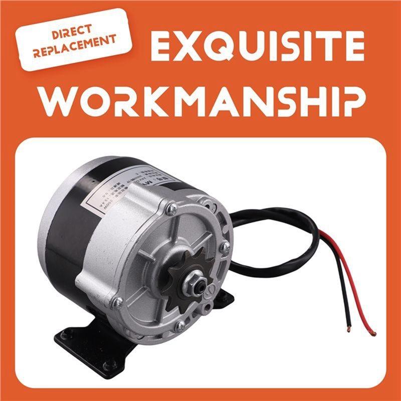 T42C-MY1016Z 24V 250W Electric Motor Gear Reduction Brushed DC Motor With 9 Tooth Sprocket Reducer E-Bike Scooter Universal